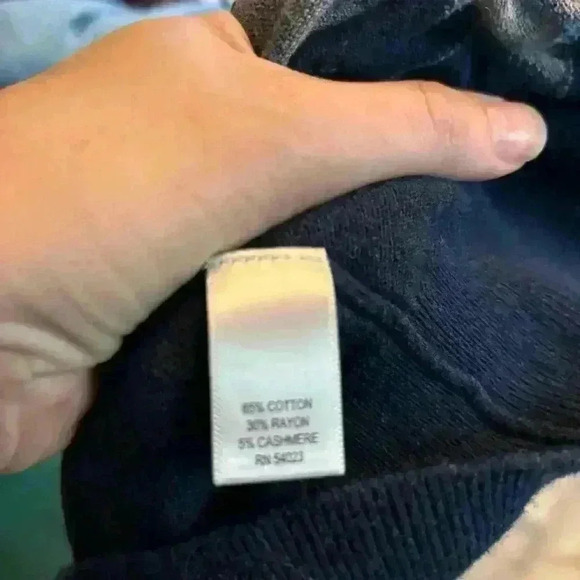 Mens Banana Republic Navy Blue Gray Argyle 100% Merino Wool Sweater Medium - Picture 6 of 8